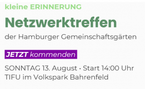 Netzwerktreffen der Hamburger Gemeinschaftsgärten
