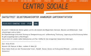 Saatgutfest selbstorganisierter Hamburger Garteninitiativen